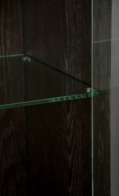 Vitrína Seville 100 cm z masívu čierna/zlatá