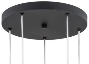 Argon 2103 - Luster na lanku HOLLYWOOD 5xE14/7W/230V čierna