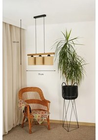 Brilagi - Luster na lanku FOREST 3xE27/15W/230V borovica/hnedá/čierna