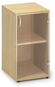 Nízka sklenená skriňa ProOffice 40 x 45,8 x 73,5 cm, ľavá, divoká hruška