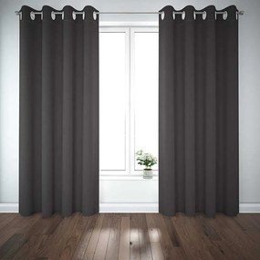 Dekoračný záves s krúžkami ANDRES 145x250 cm - grafitový
