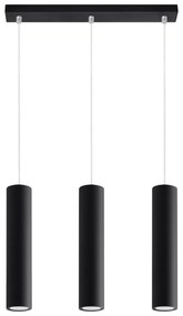 Závesné svietidlo Lagos, 3x čierne kovové tienidlo