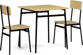 Jedálenský stôl s dvoma stoličkami AUT-O2121 OAK