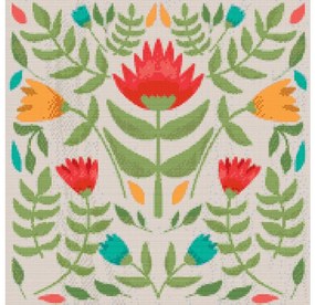 Gario Diamantové maľovanie Tulipánové pozadia Rozmery: 80 x 80 cm, Rámovanie: Iba zrolované plátno, Diamanty: Štvorcové