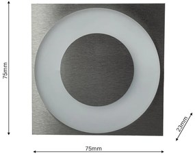 Schodiskové LED svietidlo Polar, 1x LED 0,6w, 3000k, s
