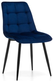 JAKS Jedálenská stolička Chic velvet modrá