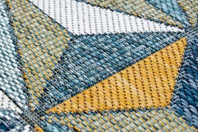 Dywany Łuszczów Kusový koberec Cooper Sisal Mosaic 22222 ecru/navy – na von aj na doma - 160x220 cm