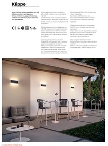 Redo 90452 - LED Vonkajšie nástenné svietidlo KLIPPE LED/24W/230V IP54 antracit