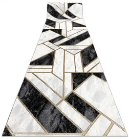 Behúň EMERALD exkluzívne 1015 glamour, štýlový mramor, geometrický  čierna / zlato Veľkosť: 70 cm