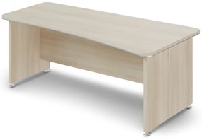 Ergonomický stôl TopOffice 200 x 100 cm, pravý, agát svetlý
