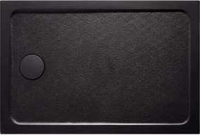 Sprchová vanička obdĺžniková SAT Project 110x80 cm liaty mramor čierna SATSVPRO11080CA