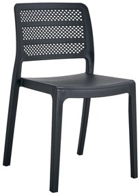 Čierna plastová stolička PAGI