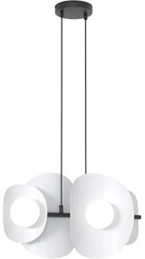 Luster na lanku ELEMENTI 4xG9/8W/230V sivá