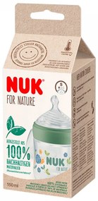 Dojčenská fľaša na učenie NUK for Nature s kontrolou teploty S zelená
