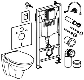 GROHE 39586000 - Sada 5 v 1 SOLIDO 1,13 m keramika/biela
