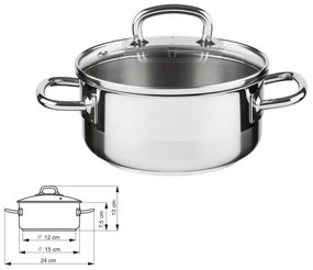Kastról nerez + pokr. 15cm/1,0L PROFESSIONAL kolimax