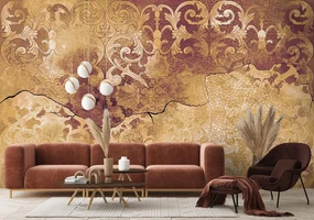 Gario Fototapeta Zlaté vintage ornamenty Materiál: Vliesová, Rozmery: 400 x 280 cm