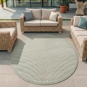 Koberec Nova 3D list olivový kruh