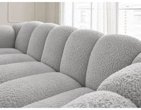 Svetlosivá pohovka z textílie buklé 232 cm Hippolyte – Bobochic Paris