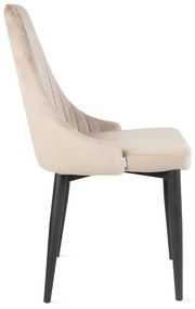Stolička LOUIS zamatová béžová ALL 823966