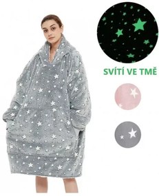 Zaparkorun Deka s rukávmi a kapucňou svietiaca v tme - Ružová
