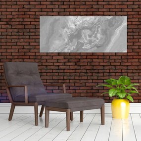 Obraz - Mramor v čiernobielej (120x50 cm)