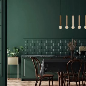 Luster na lanku TEMPO 5xE27/40W/230V zlatý