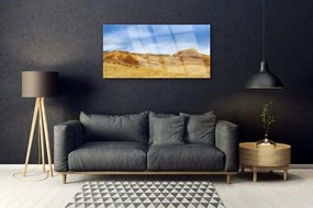 Skleneny obraz Púšť vrcholky krajina 140x70 cm