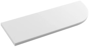 Sapho, ABELINE rohová polica Rockstone 300x100mm, excentrická, biela matná, AE300-0101