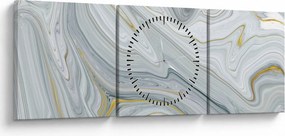 Obraz - Abstrakcia (s hodinami) (90x30 cm)