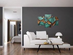 Obraz - Zeleno-zlatá maľba (90x60 cm)