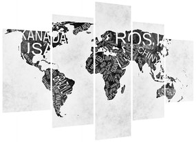Obraz mapy sveta (150x105 cm)