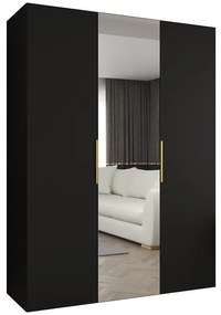 Skriňa Marbella II 150 čierna/zlatá