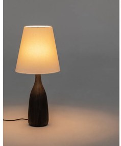 Čierna/krémová stolová lampa s textilným tienidlom (výška 56 cm) Luvia – Kave Home