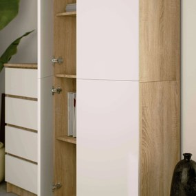 Skriňa Rexa III 80 cm dub sonoma/biela