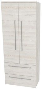 Mereo Bino, kúpeľňová skrinka vysoká 163 cm, dvojitá, Multidecor, White Loft Pine, MER-CN699WLP1
