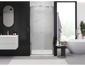 Mexen Exo, dvojkrídlové sprchové dvere 80x200 cm, 6mm číre sklo, chrómový profil, 814-080-000-01-00