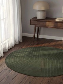 Vikosa, Kusový koberec Vikosa Arcura 106271 Dark Green kruh, 150x150 (priemer) kruh, zelená, obývacia izba