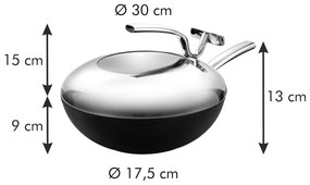 Wok panvica s pokrievkou ø 30 cm President – Tescoma