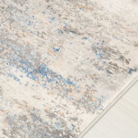 Koberec Portland HIL bielo-tmavomodrý obdĺžnikový – polypropylén Rozmer: 80x150 cm