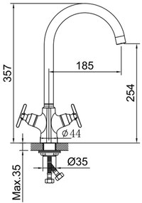 Sapho Sapho, XELLA stojánkova drezová batéria, grafitová, XE603GM