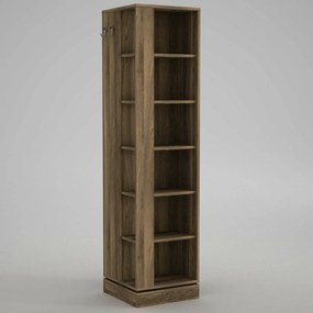 Otočný vešiak so zrkadlom Roll Walnut