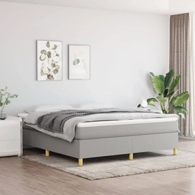 Boxspring posteľ s matracom bledosivá 180x200 cm látka 3144538