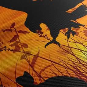 Obraz siluety dravca (90x60 cm)