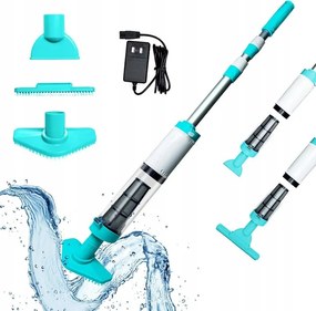 Bezdrôtový Bazénový Vysávač Poolypoly 3V1 S Batériou, Tyrkysový