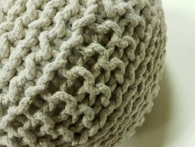 KUDOS Textiles Pvt. Ltd. MEGA AKCE: Sedací vak TEA POUF 21 béžový - 40x40x35 cm
