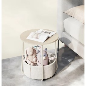 Odkladací stolík NOIRA krémovo-biely