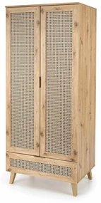 Šatníková skriňa 80 cm Borrae (čierna). Vlastná spoľahlivá doprava až k Vám domov. 1049319