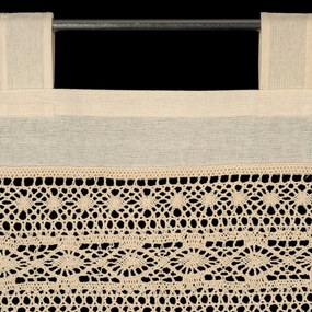KRÁTKA ZÁCLONA NA PÚTKACH MADDELINE 150X60 CM SVETLOBÉŽOVÁ