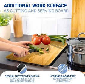 Kryty na sporák z tvrdeného skla v súprave 2 ks 52x30 cm Wooden – Maximex